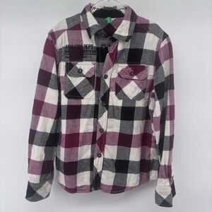 United Colors of Benetton Kids Flannel Plaid Button‎ Up Shirt